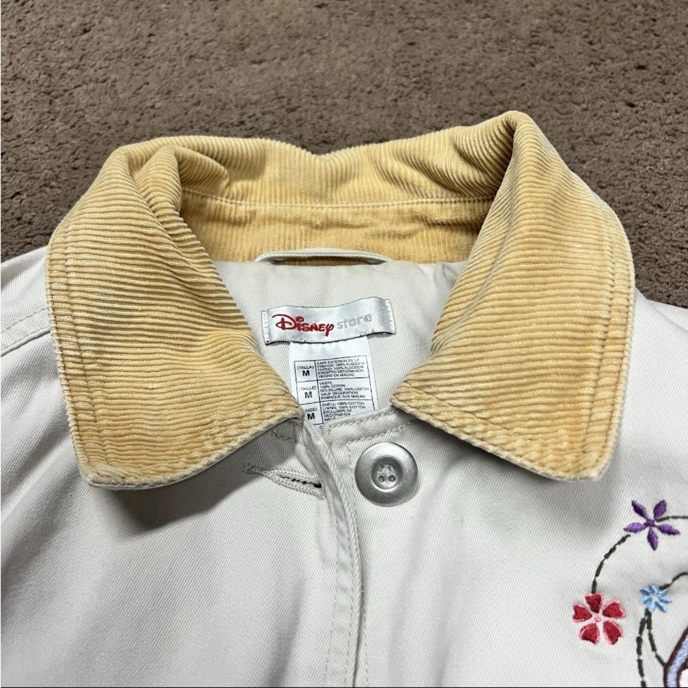 Disney Eeyore Winnie The Pooh chore jacket Women’s Size Medium Beige Vintage 90s - Picture 8 of 14